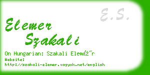 elemer szakali business card